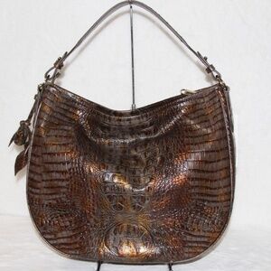 BRAHMIN Kathleen Rose Charms Tortoise Keepsake Shoulder Bag Purse Handbag